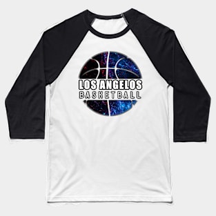 Los Angelos Basketball - Sports City Fan - Cosmic Abstract Baseball T-Shirt